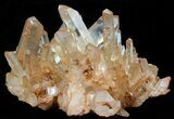 Wide Tangerine Quartz Crystal Cluster - Madagascar #58826-3